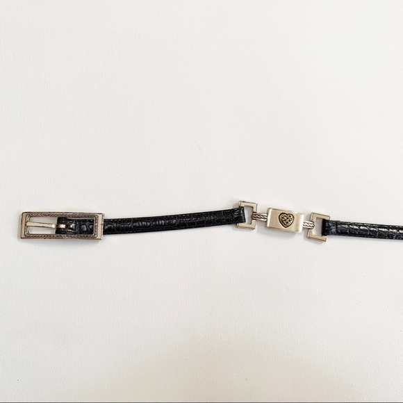 Brighton vintage black leather silver belt - Picture 6 of 12